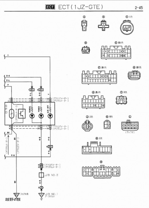 常用丰田发动机电脑ecu针脚定义和部分接线方法