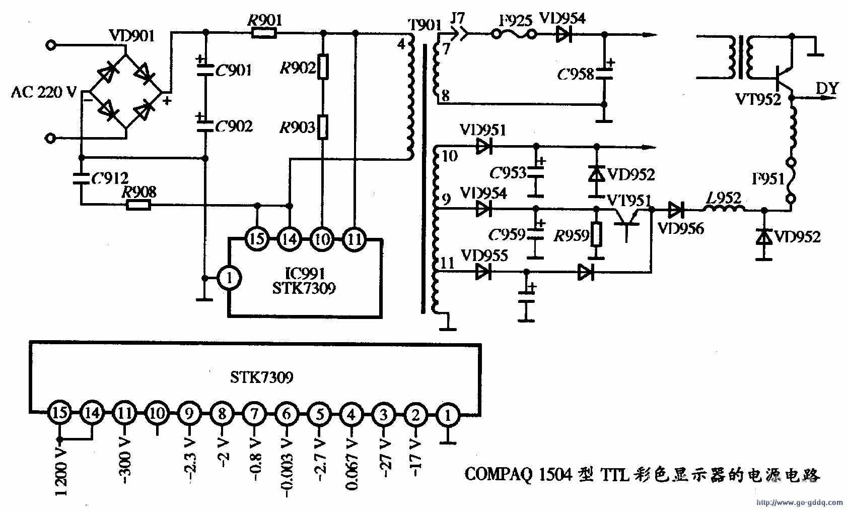 COMPAQ 1504TTLɫʾĵԴ·ͼ