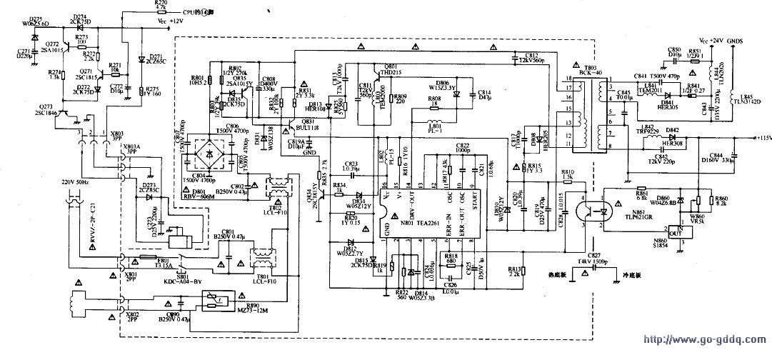 长虹n2918彩电电源电路工作原理