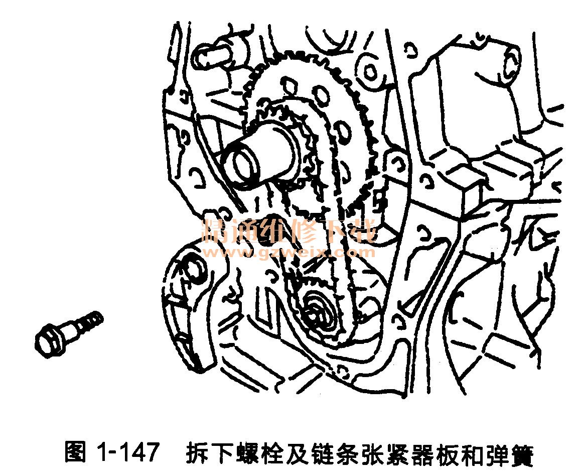 丰田雅力士发动机(1 zr-fe型/4zr-fe型)正时链条的拆卸方法