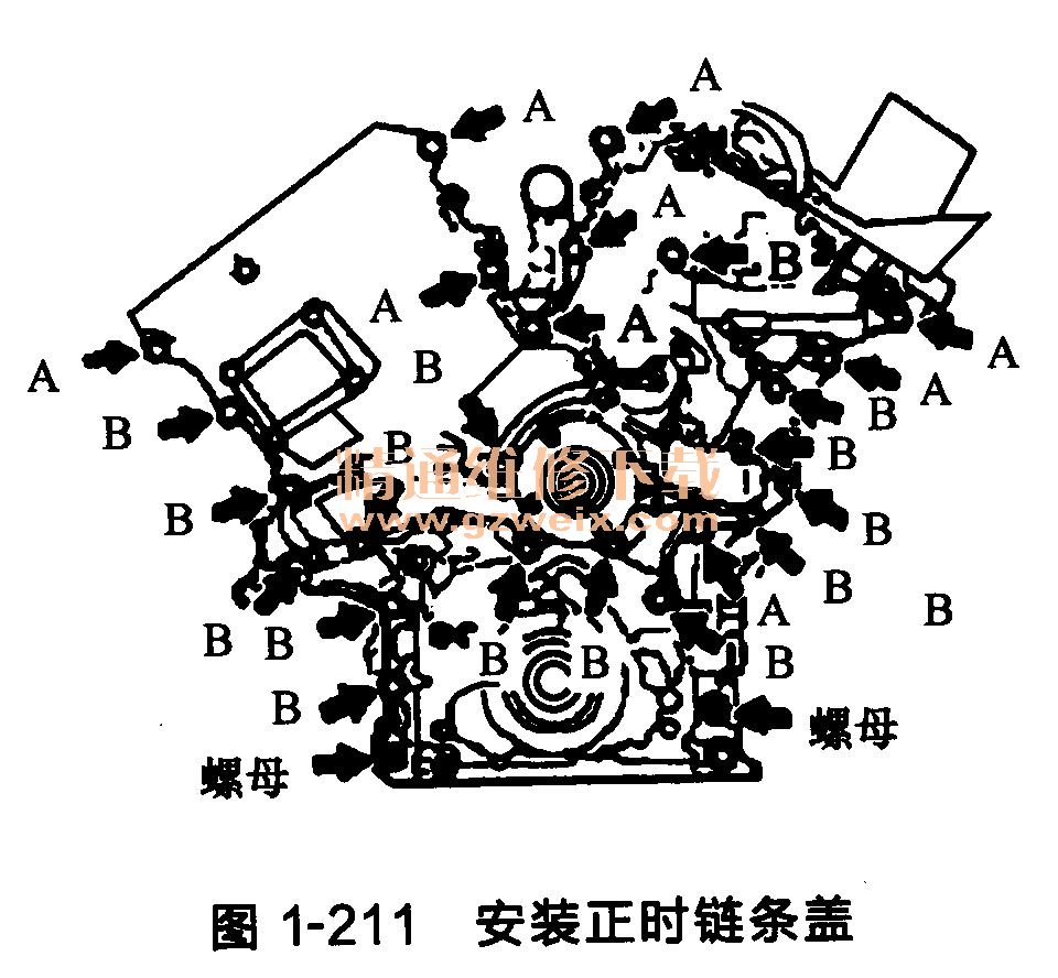 丰田酷路泽发动机(igr-fe型)正时链条安装方法