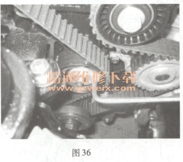 奇瑞qq(1 .3 l sqr473)发动机正时链条安装方法图片