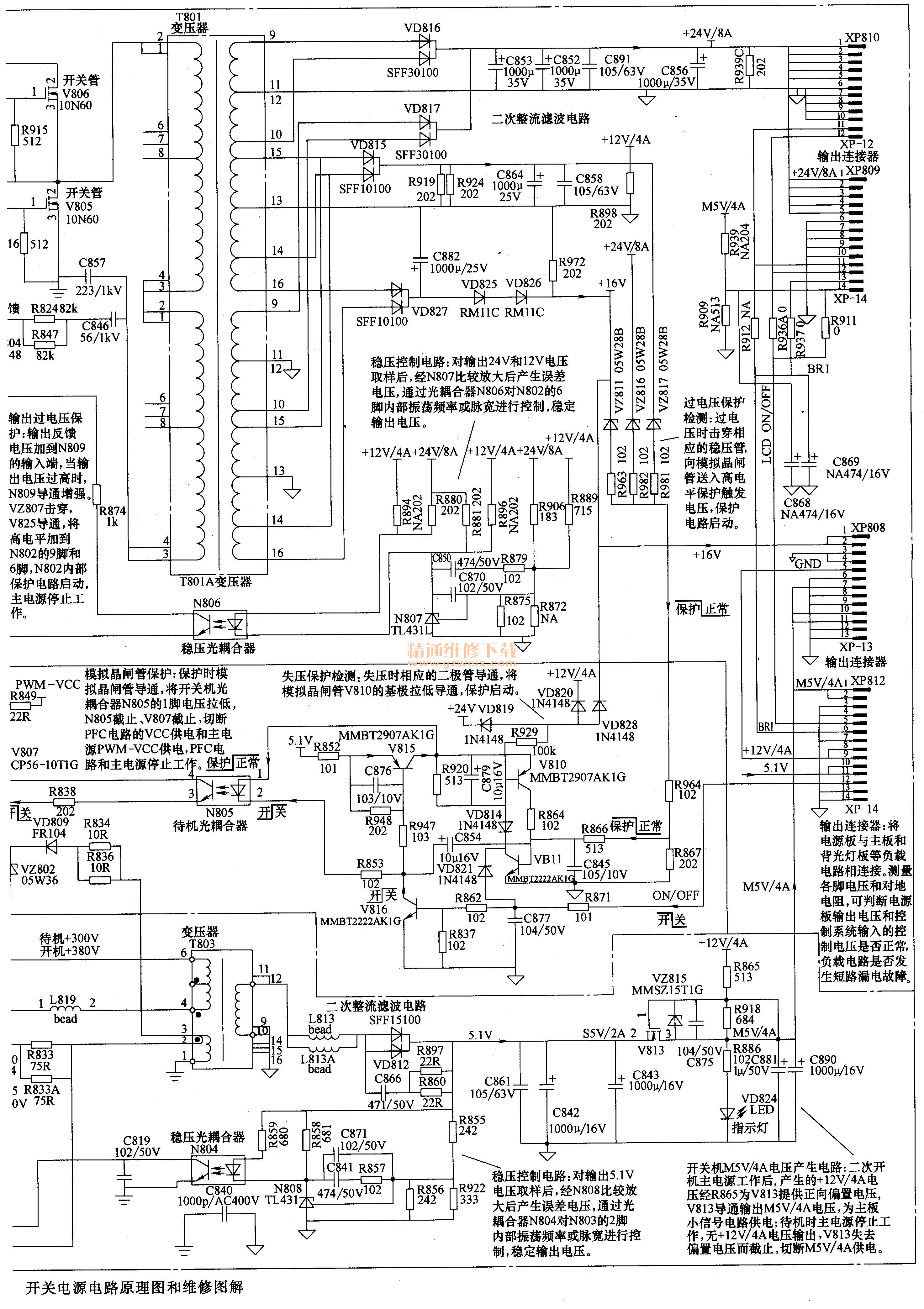 海信液晶彩色电视1535开关电源电路原理图2