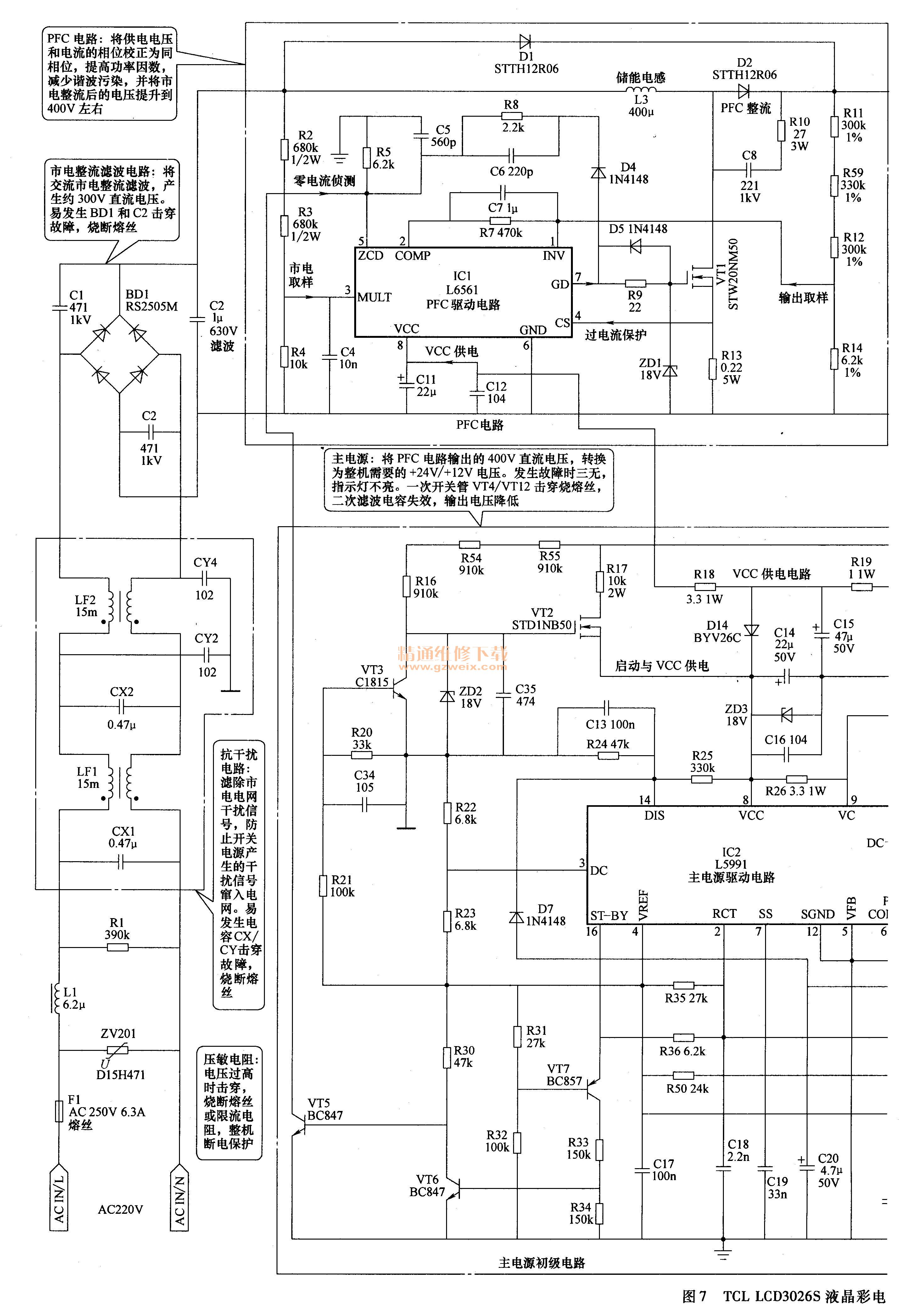 TCL LCD3026SҺʵ翪صԴ·ԭͼ1