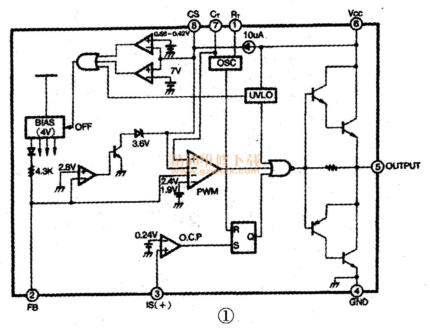 家电技术 元器件介绍 元器件的介绍及应用       ka7552集成电路采用8