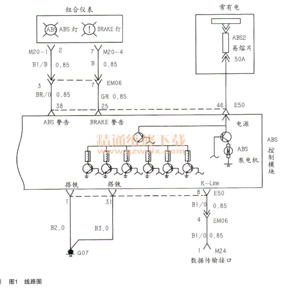 瑞风abs故障灯亮故障检修