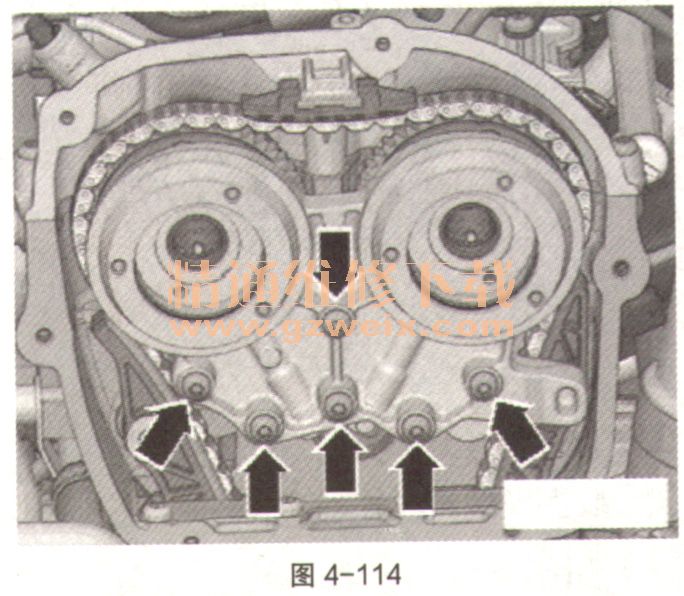 2014～2016年一汽奥迪q5 40tfsi mot cuha)发动机正时