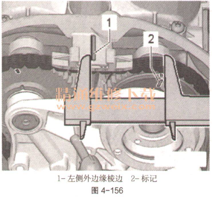 2013～2016年奥迪q5 35tfsi(2.0t cdza)发动机正时校对方法