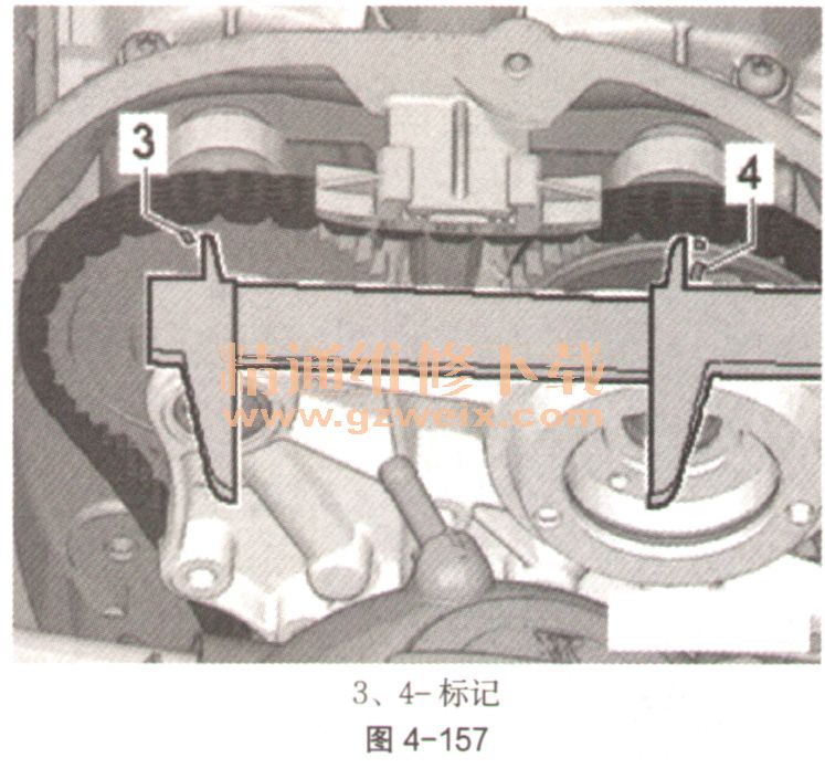 2013～2016年奥迪q5 35tfsi(2.0t cdza)发动机正时校对方法